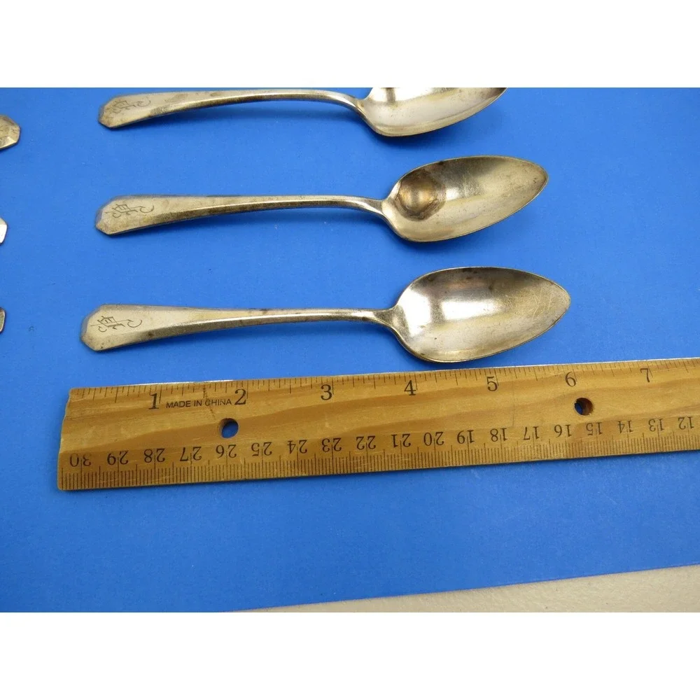 WM Rogers Silverplate Flatware Set Monogrammed Vintage Utensils